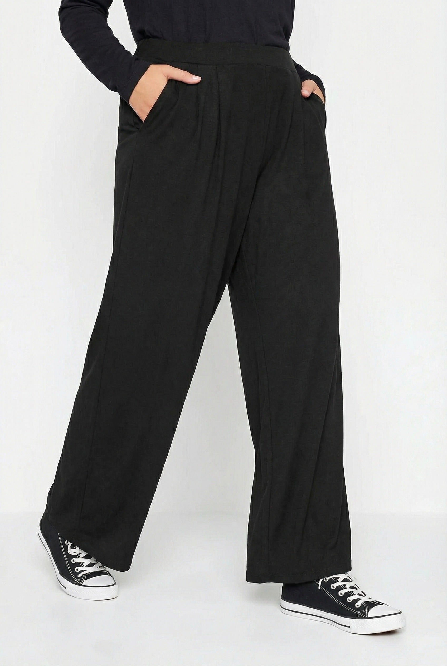 Beli Lastikli Cepli Geniş Paça Pantolon - Şık ve Rahat Tasarım