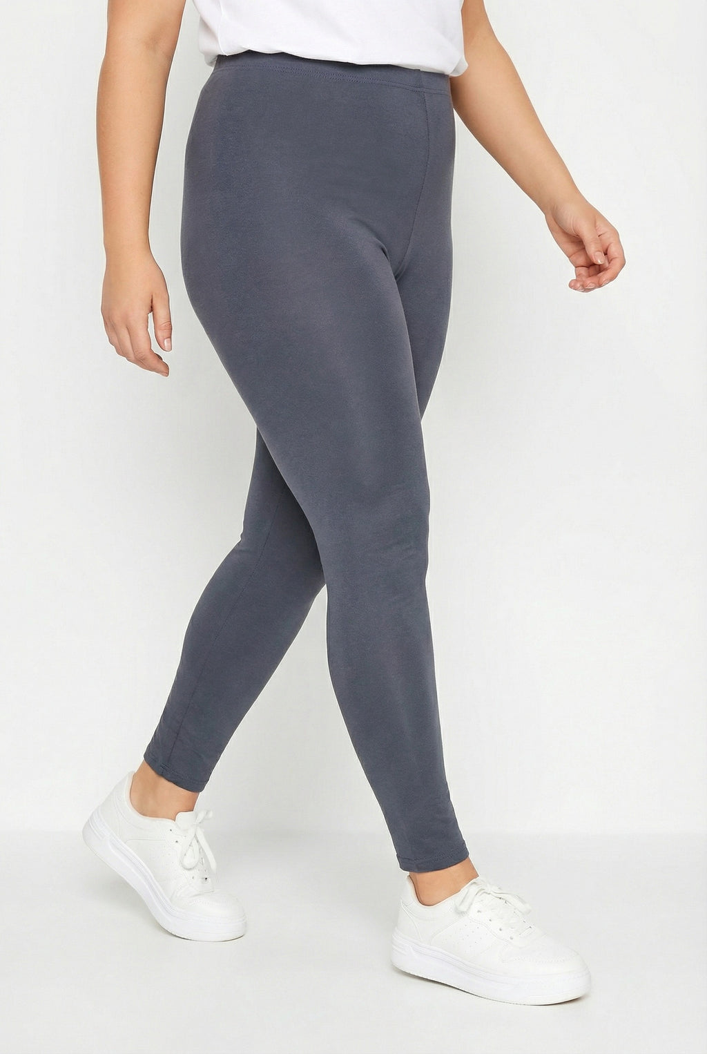 Vücudu Saran Likralı Streç Tayt - Koyu Gri Renk & Farklı Bedenler