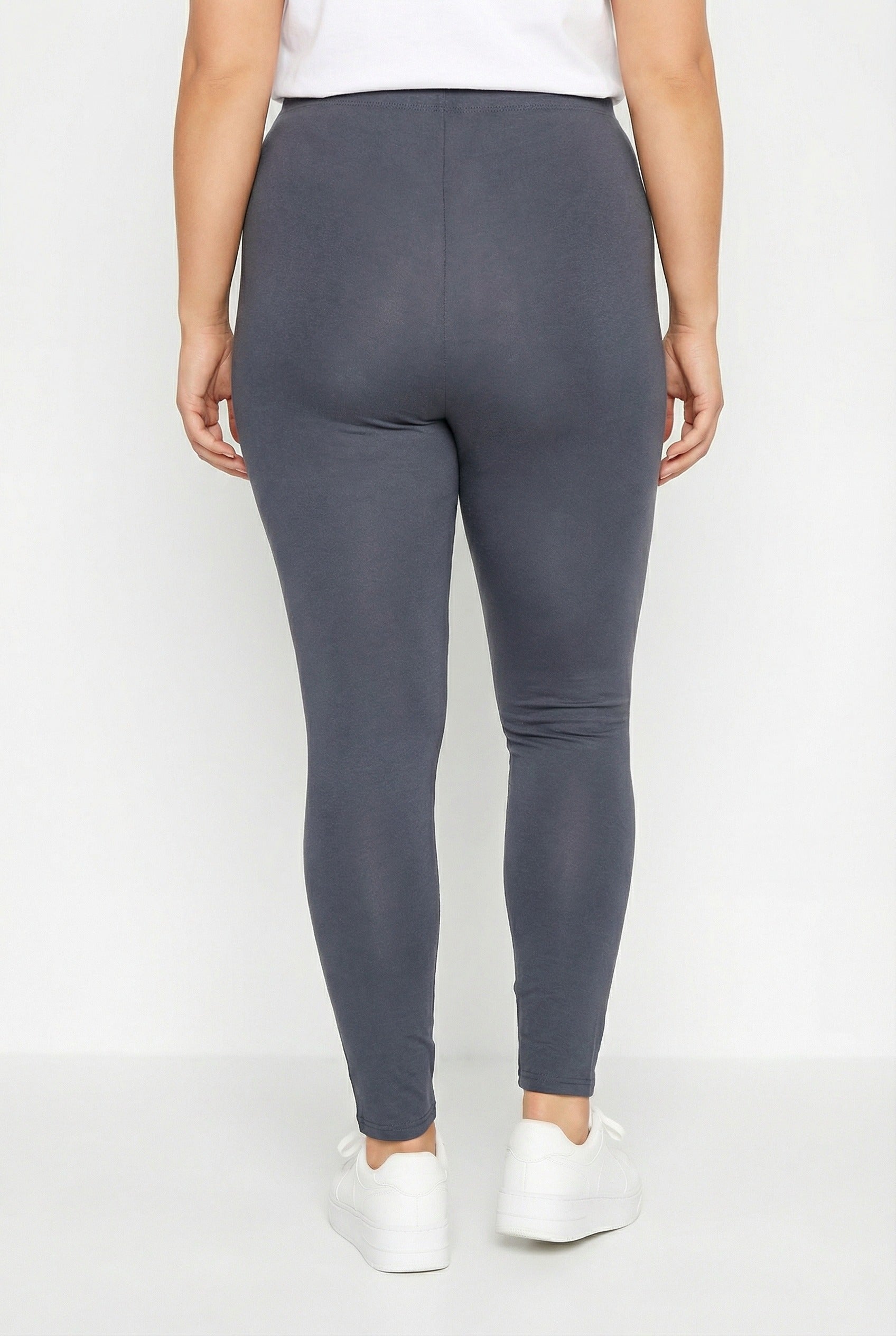 Vücudu Saran Likralı Streç Tayt - Koyu Gri Renk & Farklı Bedenler