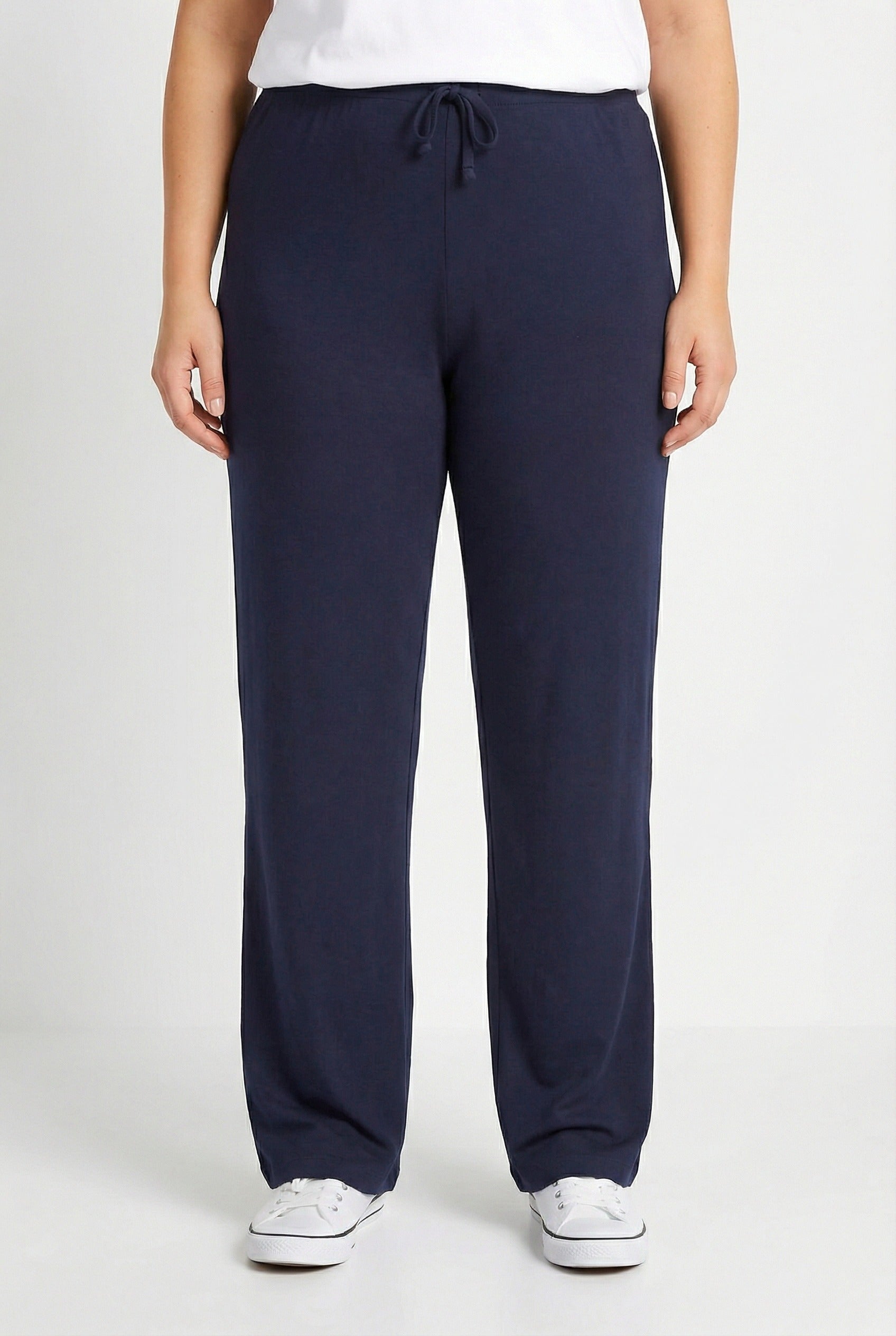 Bol Paça Rahat Kalıp Lacivert Pantolon - Şık ve Konforlu