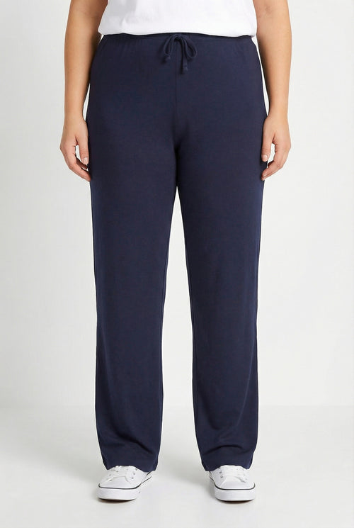 Bol Paça Rahat Kalıp Lacivert Pantolon - Şık ve Konforlu