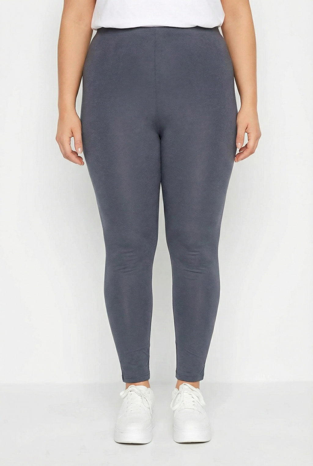 Vücudu Saran Likralı Streç Tayt - Koyu Gri Renk & Farklı Bedenler