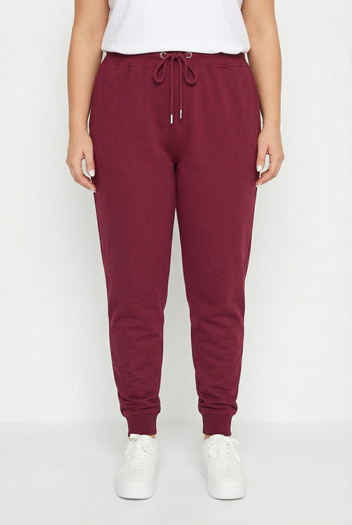 Dar Paça Cepli Jogger Eşofman Altı - Bordo Renk, Konforlu Tasarım