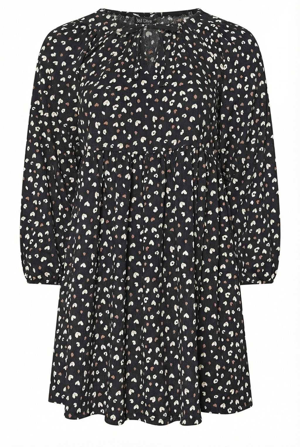 Uzun Kollu V Yaka Mini Elbise - Şık ve Rahat Tasarım