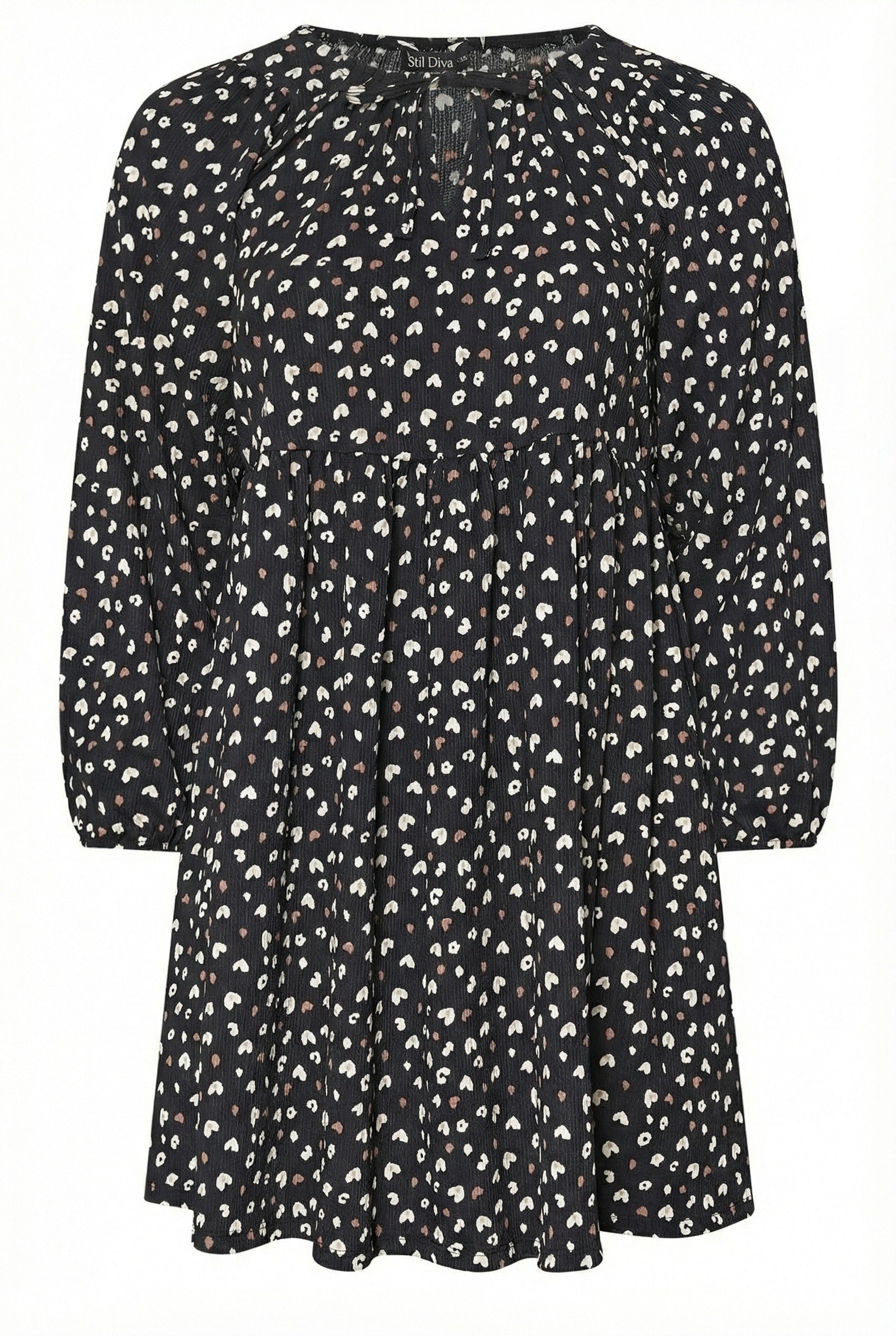 Uzun Kollu V Yaka Mini Elbise - Şık ve Rahat Tasarım