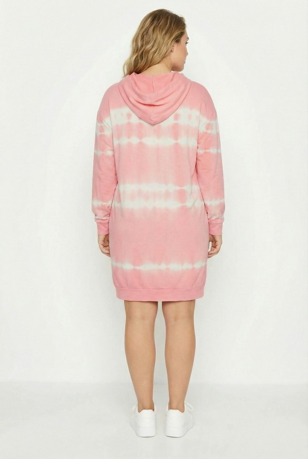 Kapusonlu Pembe Uzun Kesim Cepli Sweatshirt - Rahat ve Şık