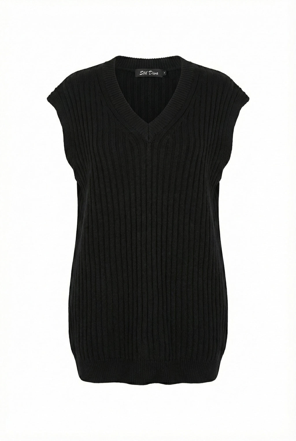 V Yaka Kısa Kollu Triko Süveter - Şık ve Rahat Tasarım